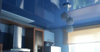 Натяжной потолок на кухню Рославль, цена от 6249 руб.
